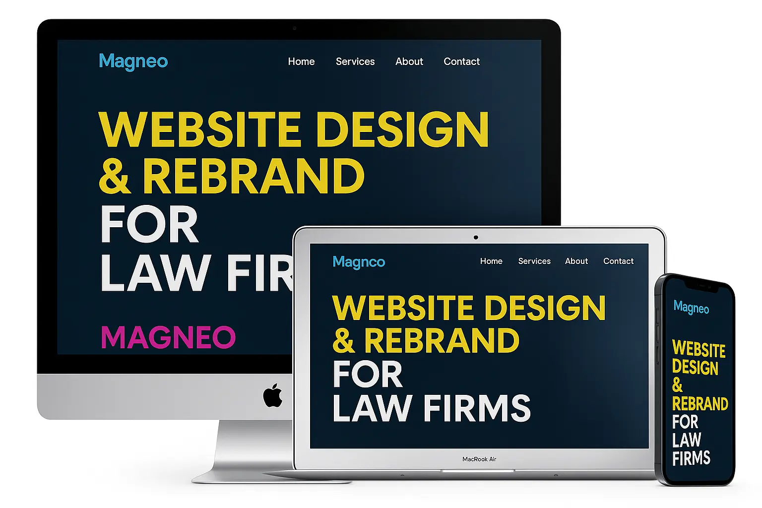 Law firm website design and rebrand strategy by Magneo
